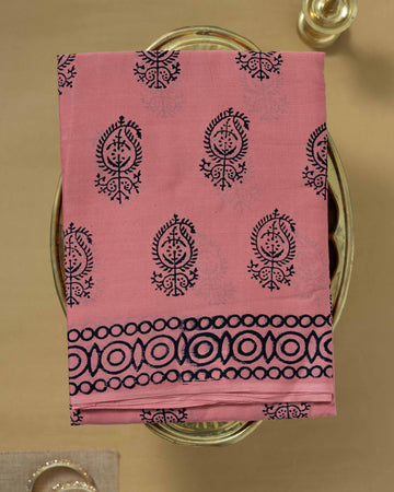 Pink Colour Mul Mul Cotton Saree