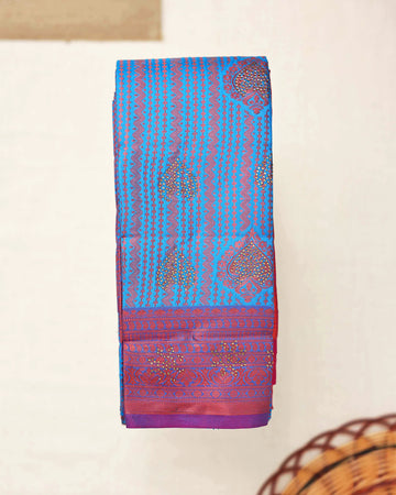 Premium Silk Saree - Blue