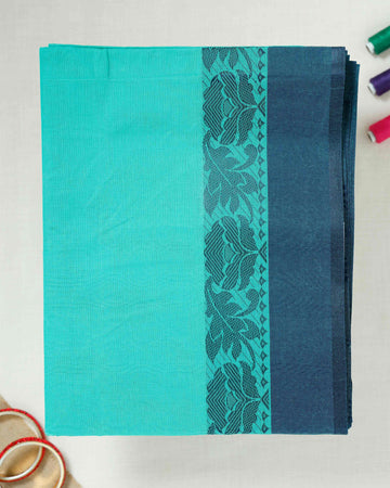 Sky Blue Color Bengal Cotton Saree