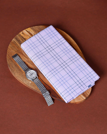 Nandu Brand Men's Premium Cotton Checked Lungi Stitched - White
