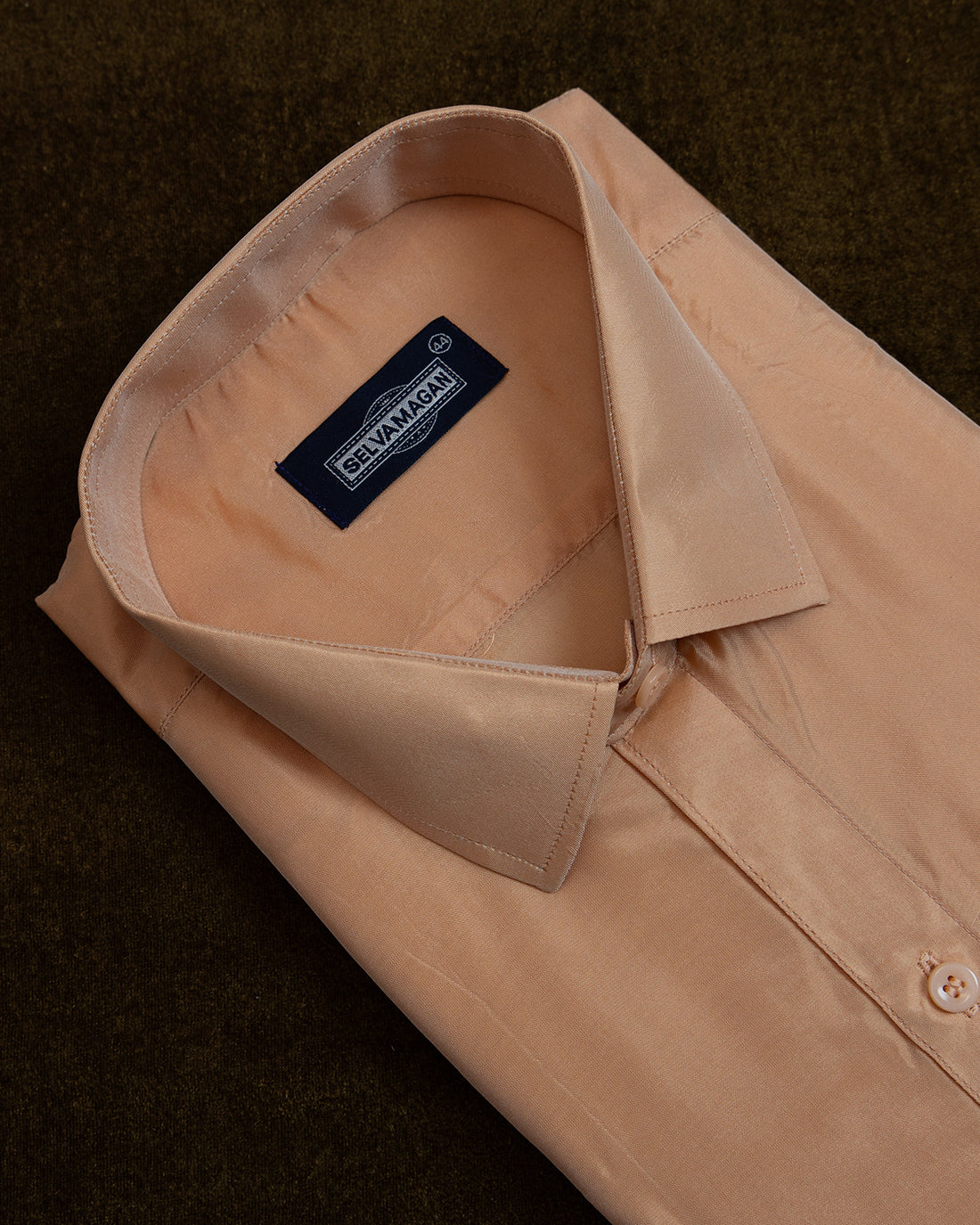 Copper Colour Shirt & Dhoti Set With Saree Couple Combo