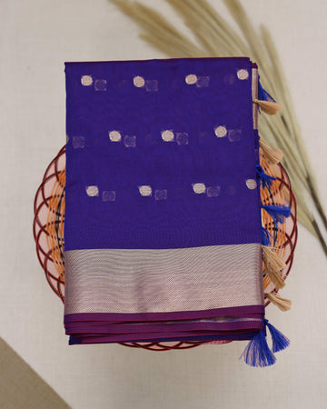 Nayanthara Violet Color Tissue Saree