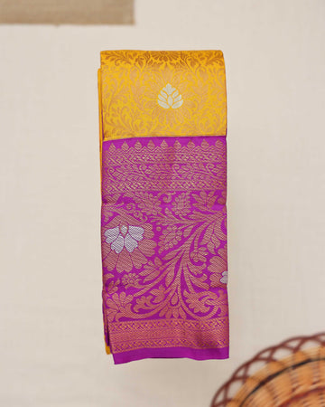 Premium Silk Saree - Yellow