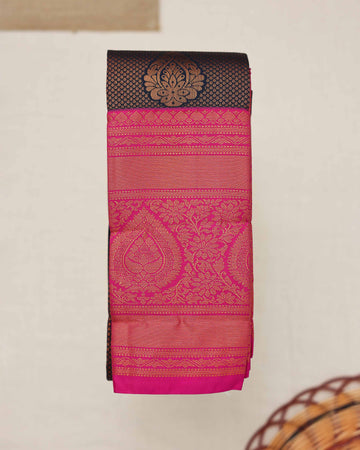 Premium Silk Saree - Navy Blue