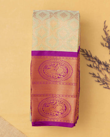 Light Green Color Silk Cotton Saree