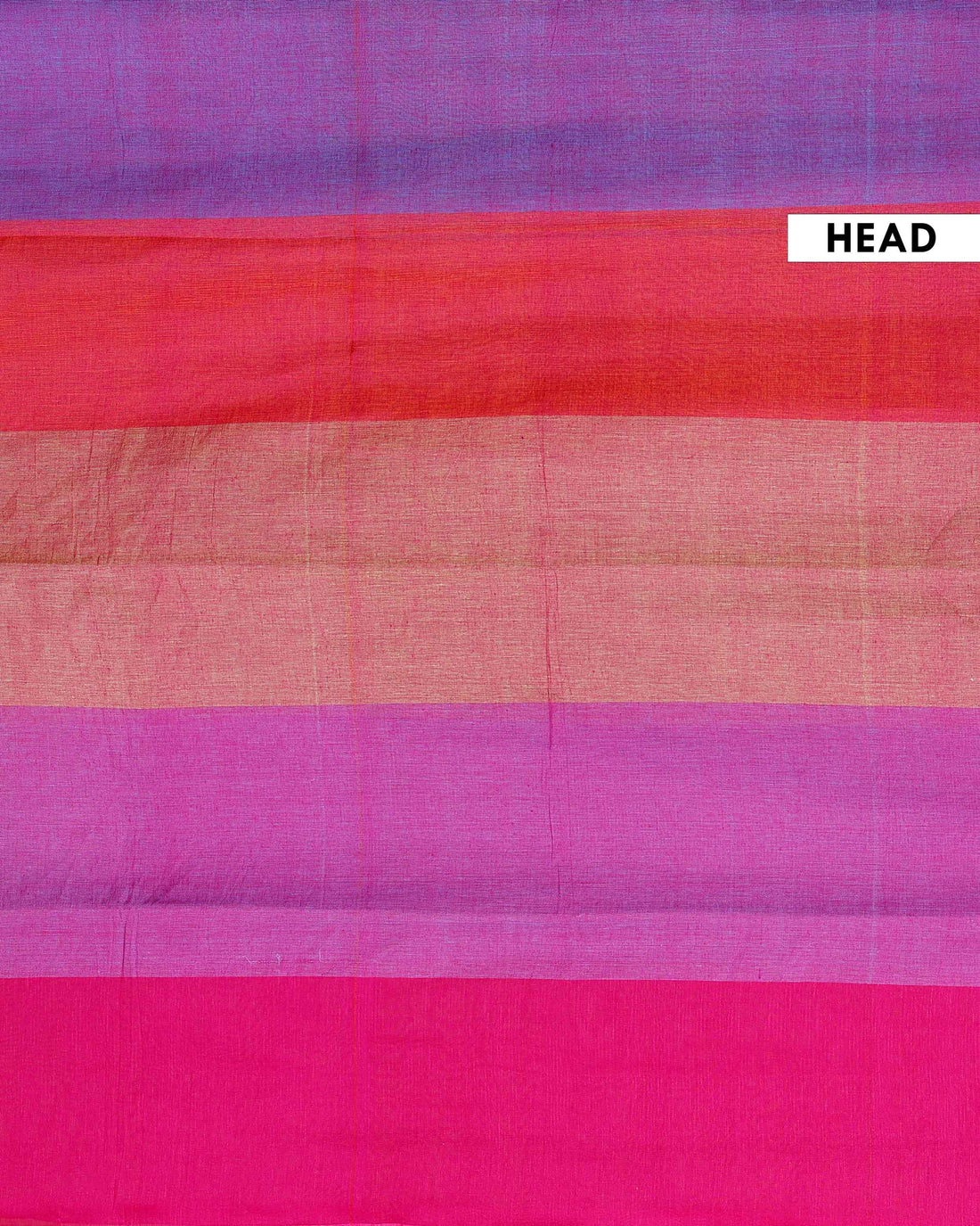 Handwoven Mul Mul Cotton Saree with Bold Striped Pattern and Tassel Detailing - Multi