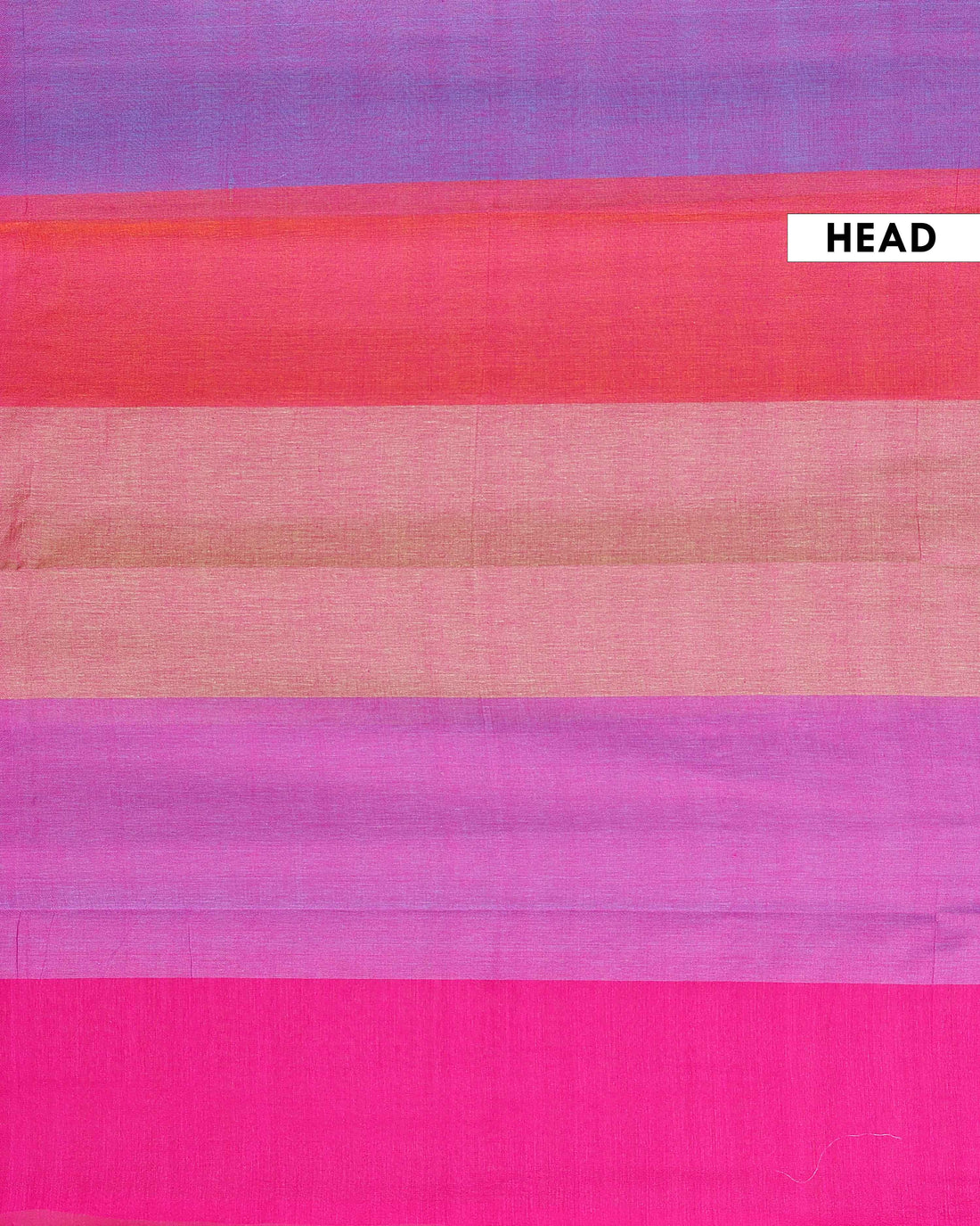 Handwoven Mul Mul Cotton Saree with Bold Striped Pattern and Tassel Detailing - Multi