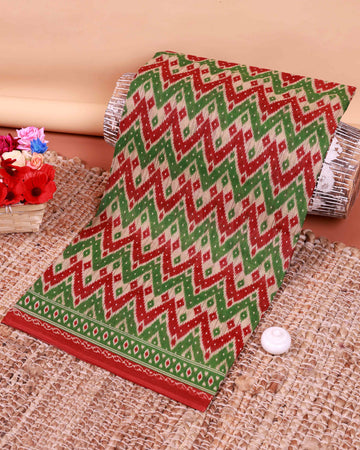 All-Over Floral Printed Voile Saree with Intricate Contrast Border – Multi