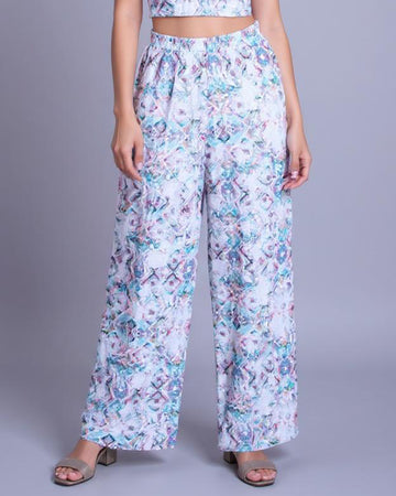 Floral Printed Wide-Leg Palazzo Pant - Multi