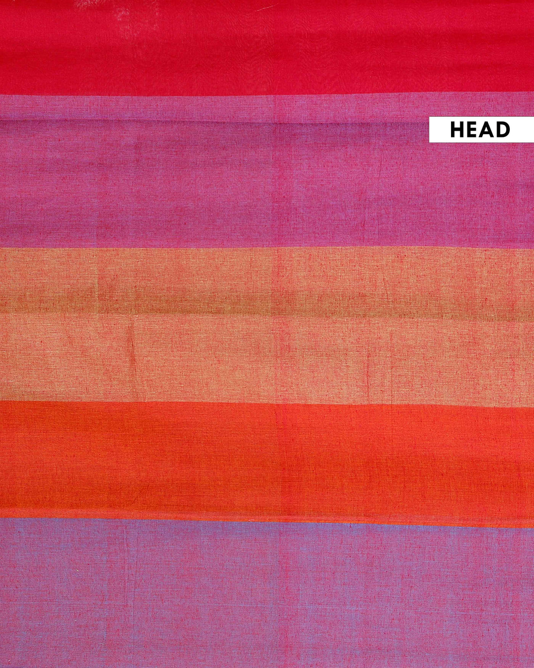 Handwoven Mul Mul Cotton Saree with Bold Striped Pattern and Tassel Detailing - Multi