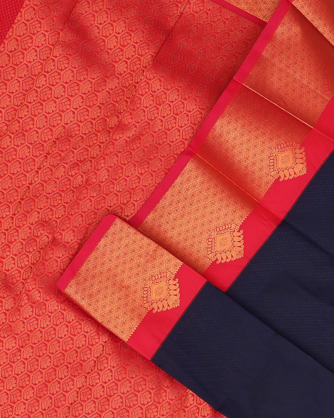 Premium Silk Saree - Navy Blue