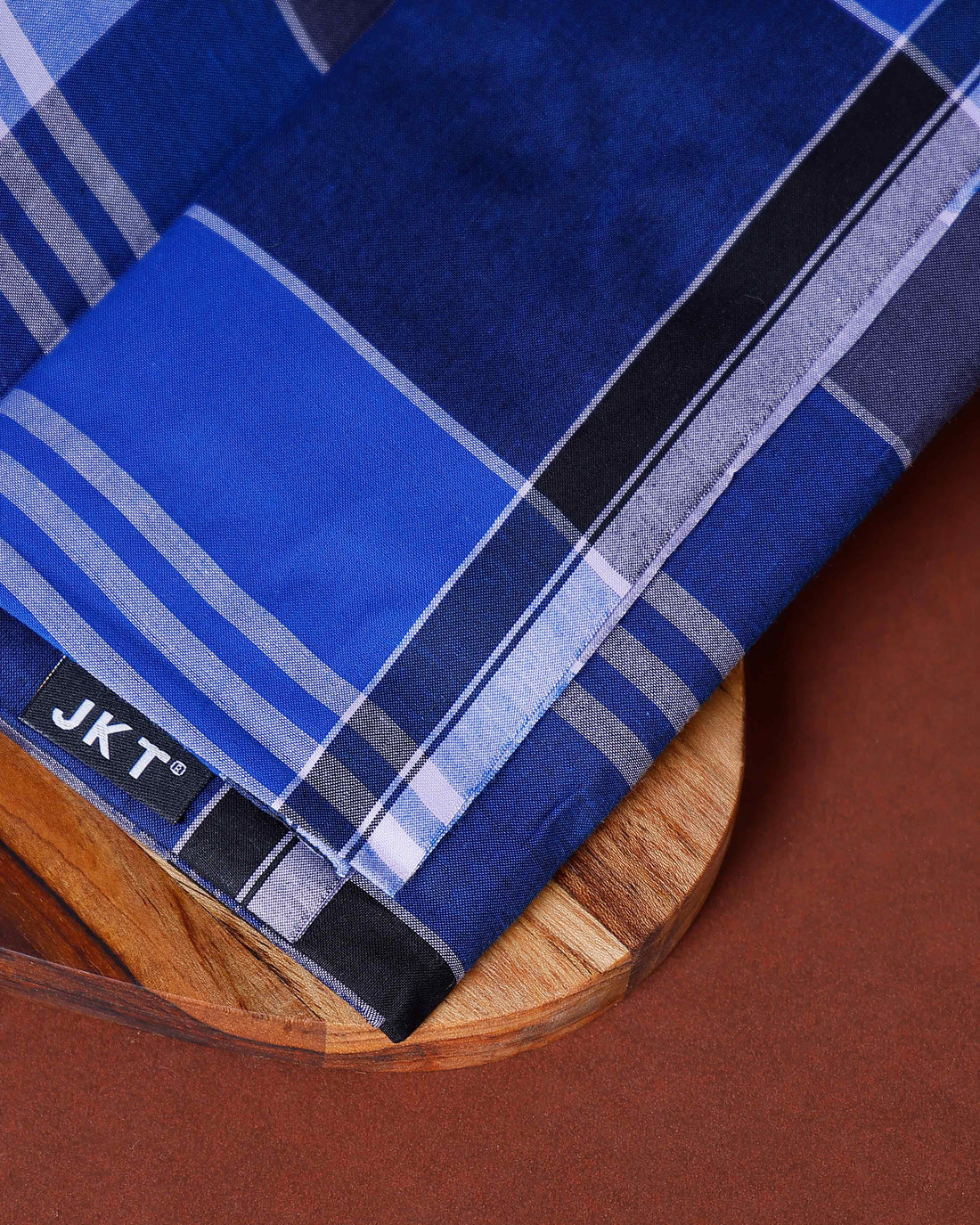 JKT Brand Men's Premium Cotton Strypes Lungi Stitched - Blue