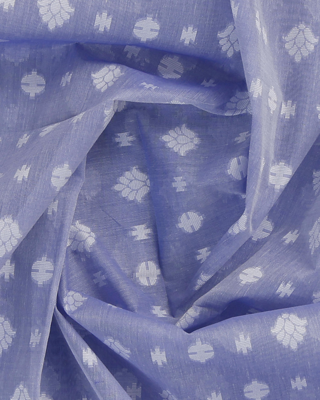 Paisley Woven Bengal Cotton Saree with Traditional Border Accents - Lavender