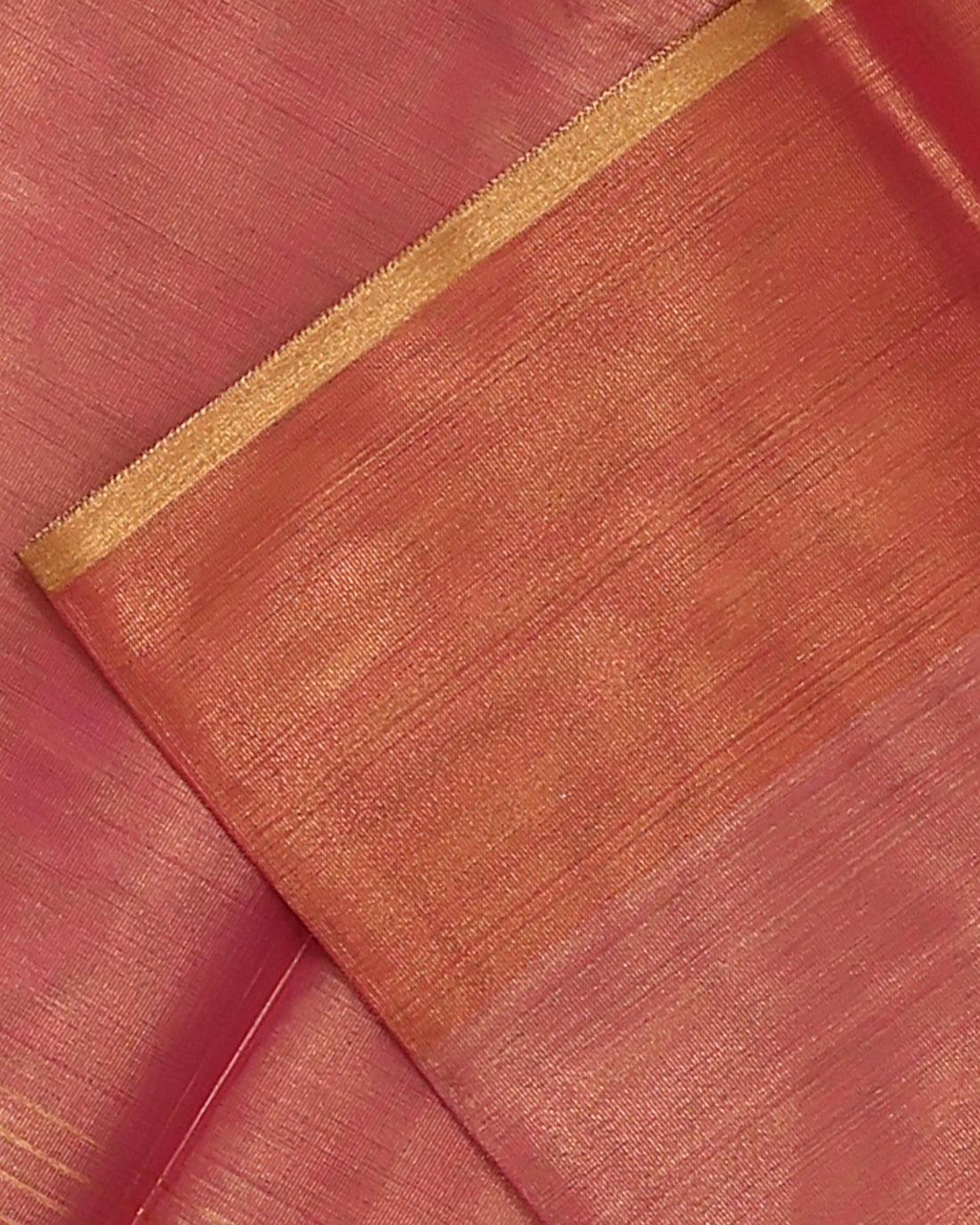 Ethnic Striped Tissue Saree - Pink
