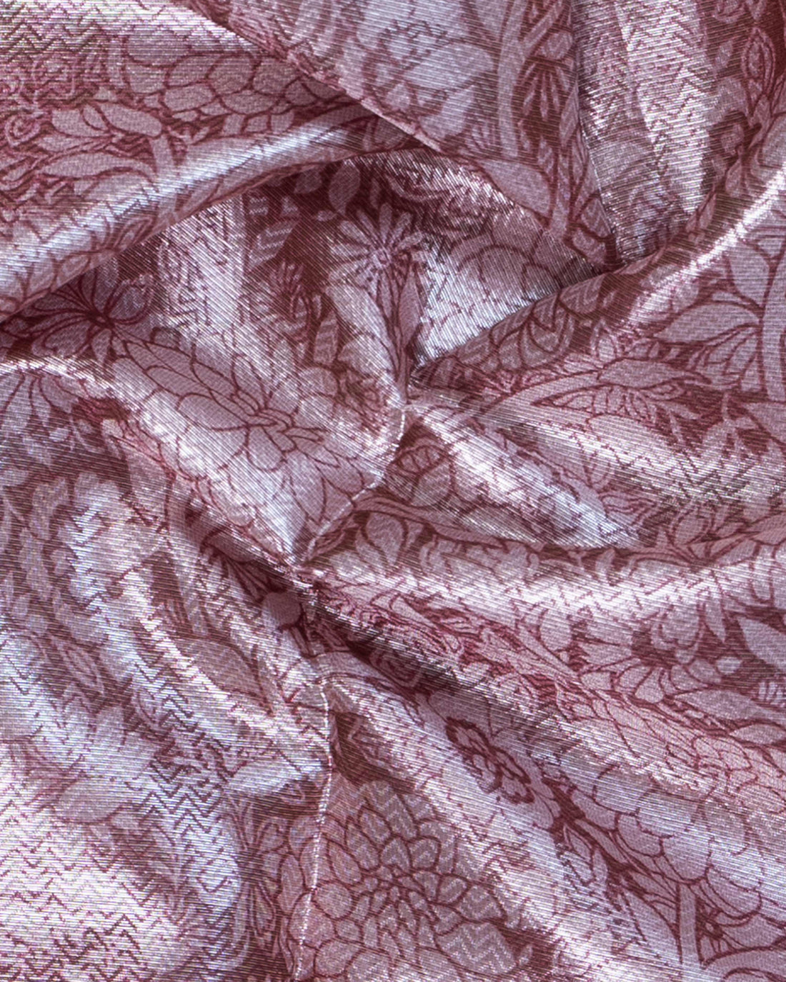 Ethnic Printed Tissue Saree - Maroon