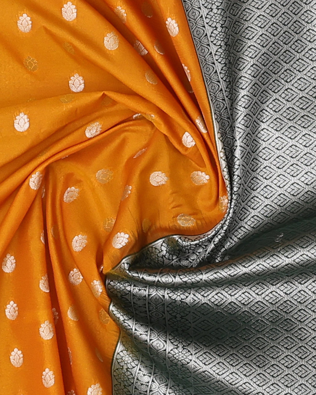 Ethnic Floral Design Soft Silk Saree - Yellow