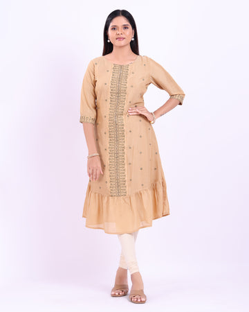 Designer sandal colour embroidered women's kurti