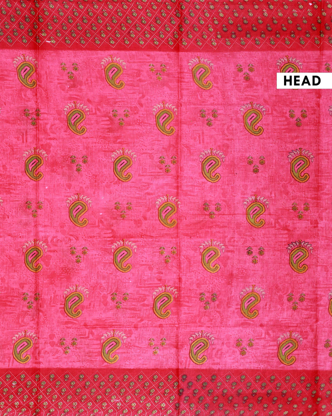 All-Over Floral Printed Voile Saree with Intricate Contrast Border – Pink