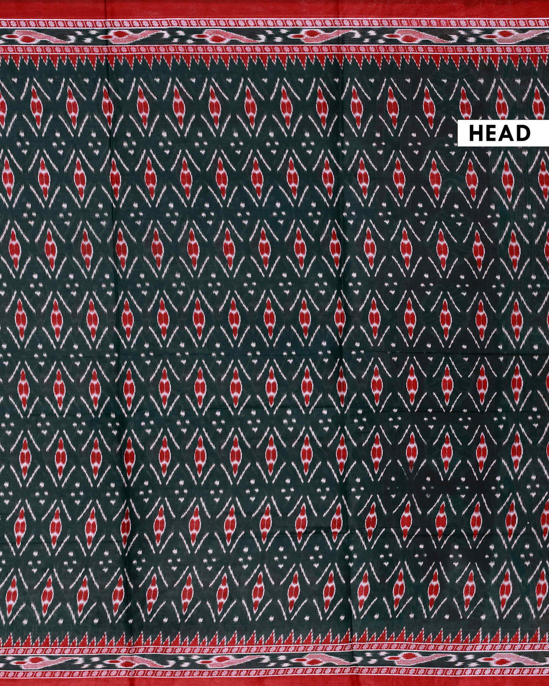 All-Over Floral Printed Voile Saree with Intricate Contrast Border – Green