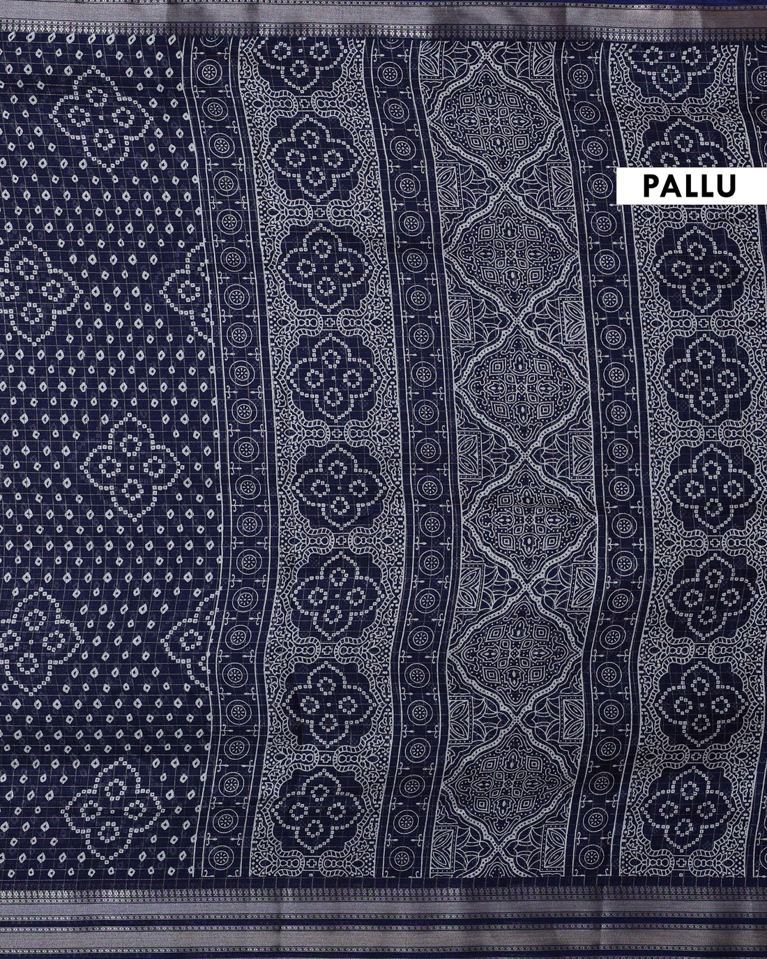 Elegant Dola Silk Saree with Bandhani Print Saree - Navy Blue