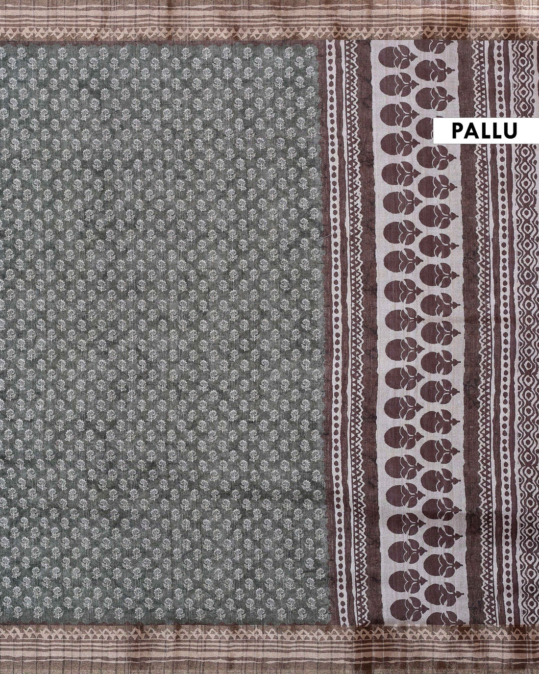 Green Colour Art Silk Saree with Small Floral Buti Weave and Black Border