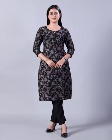 Black Colour Top & Palazzo Set