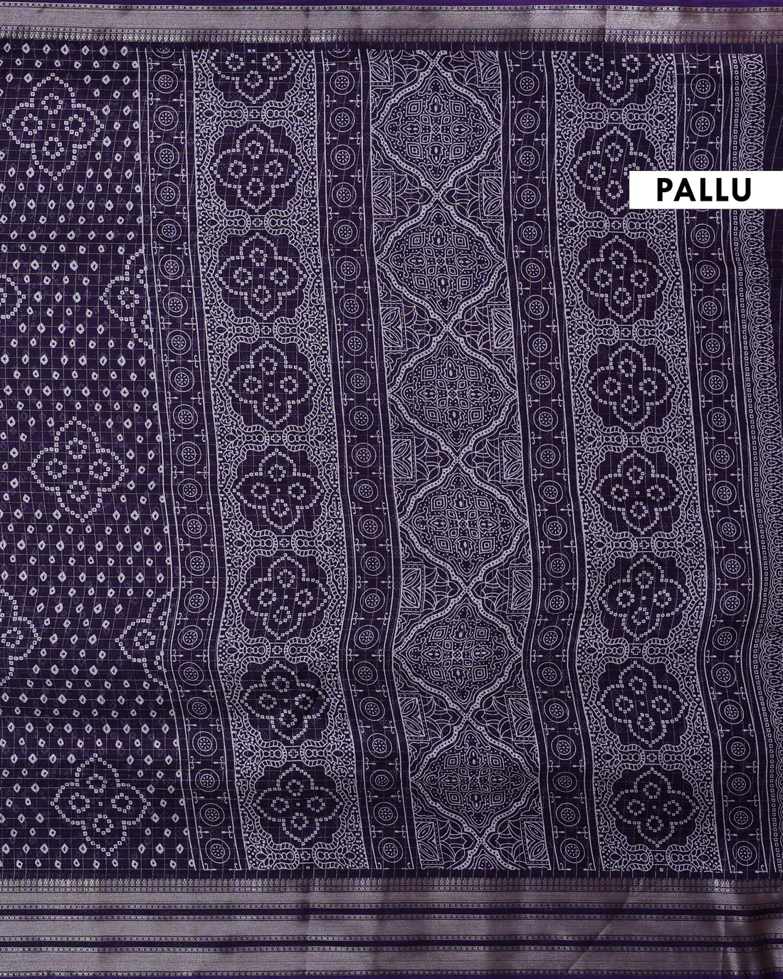 Elegant Dola Silk Saree with Bandhani Print Saree -  Violet