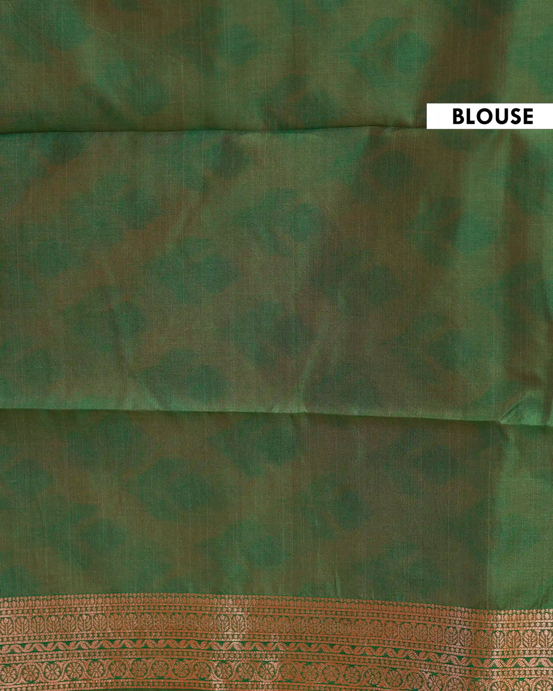 Rainbow Cotton Saree with Geometric Pattern and Contrast Woven Border - Orange