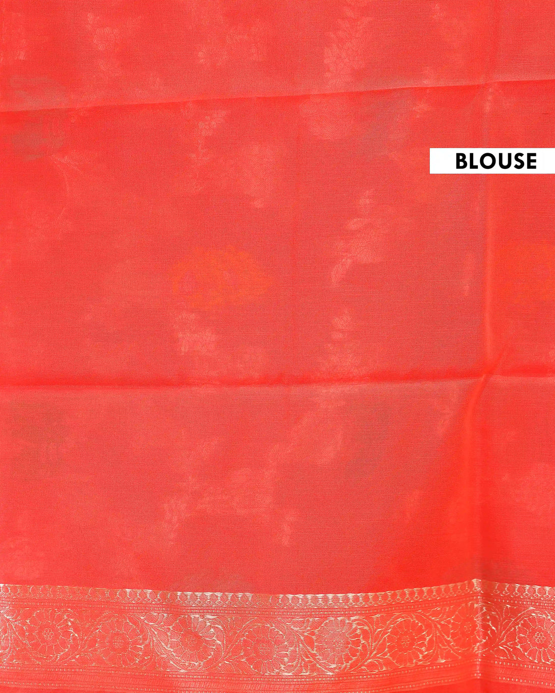 Handwoven Rainbow Cotton Saree with Floral Weaving and Rich Decorative Border - Red