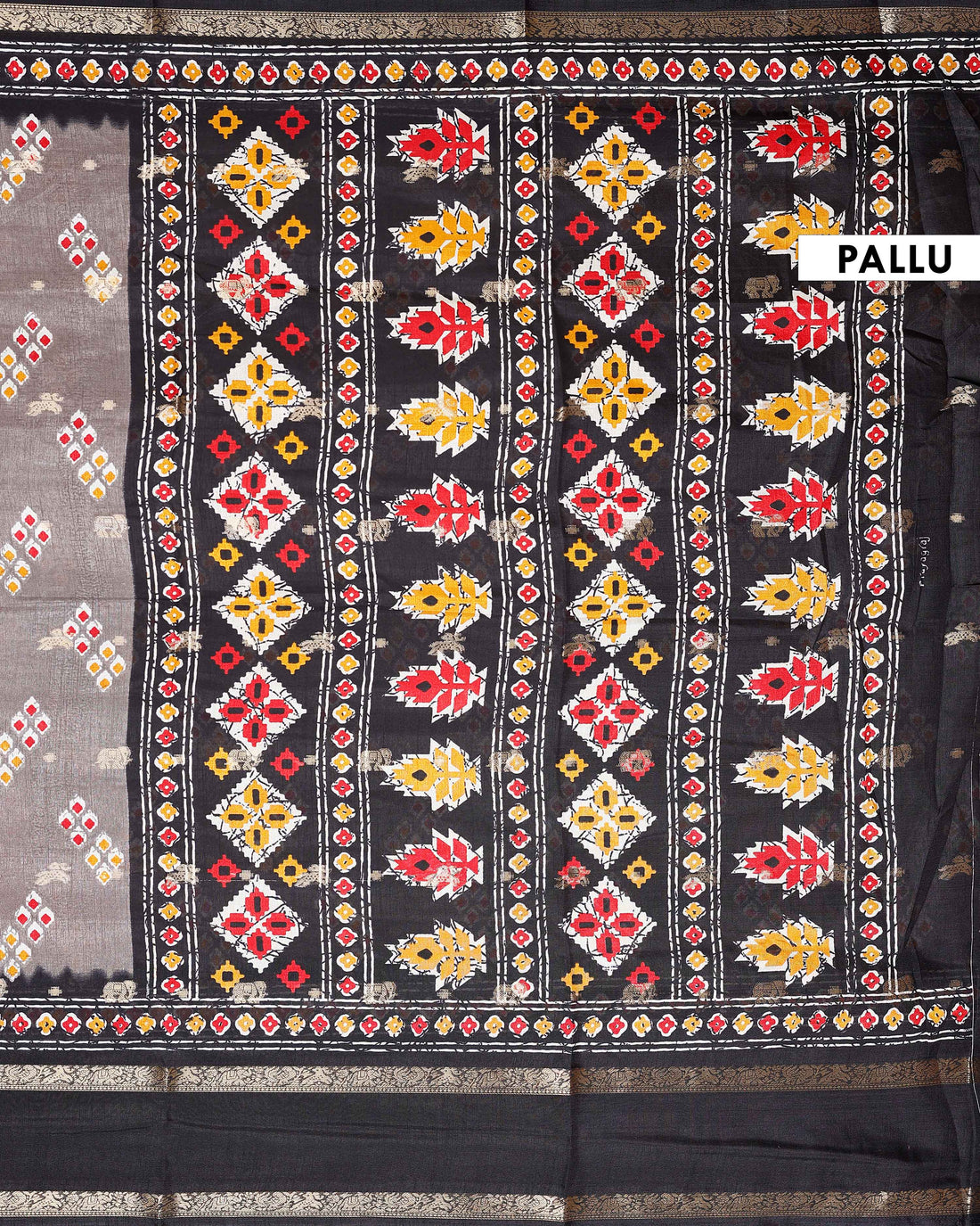 Exquisite Fancy Silk Saree with Geometric Woven Motifs and Contrasting Decorative Border - Brown