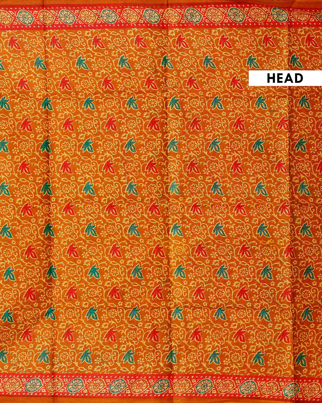 Graceful Voile Cotton Saree with Traditional Printed Motifs and Contrasting Border - Yellow