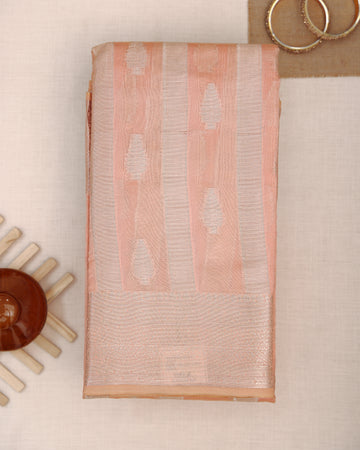 Peach Color Raw Silk Saree