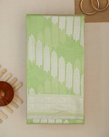 Green Color Raw Silk Saree
