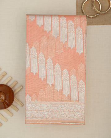 Peach Color Raw Silk Saree