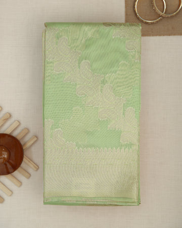 Green Color Raw Silk Saree
