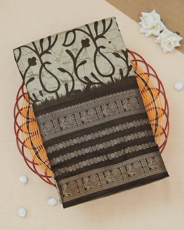 Beige Color Dola Saree