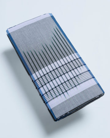 JKT Brand Grey Striped 2.10 m Stitched Lungi