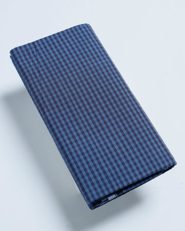 Kibs Brand Blue Checkered 2.15 m Stitched Lungi