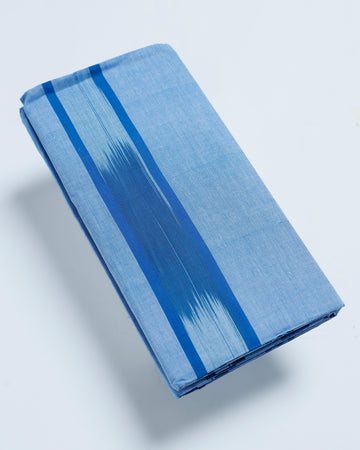 Kibs Brand Blue Striped 2.15 m Stitched Lungi