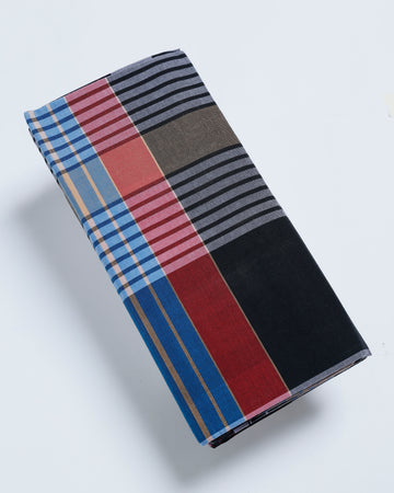 Nandu Brand Multi Striped 2.20 m Stitched Lungi