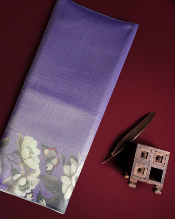 Lavender Color Soft Silk Saree