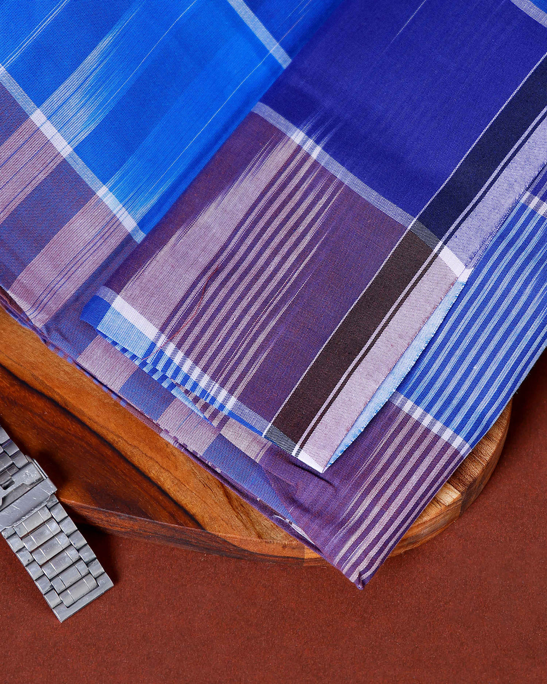 Sangu Brand Men's Premium Cotton Striped Lungi Stitched - Multi