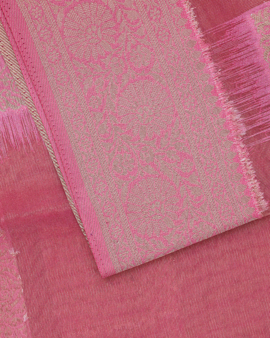 Ethnic Printed Tissue Saree - Red