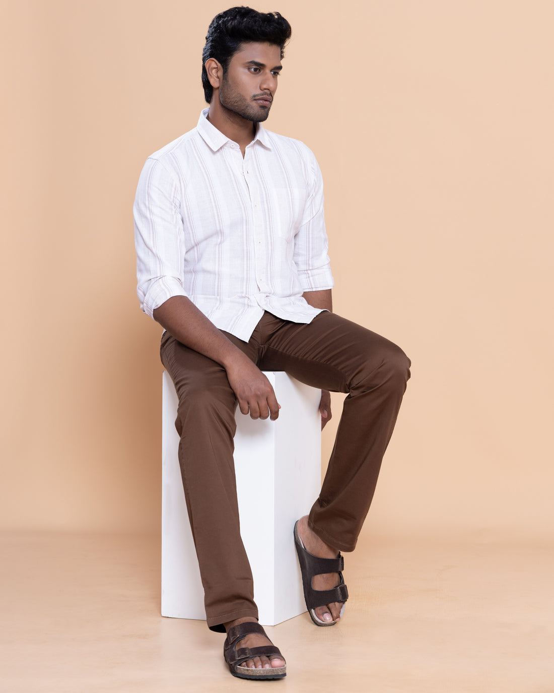 Nativebull Men Striped Full Sleeve Cotton Shirt - Multi