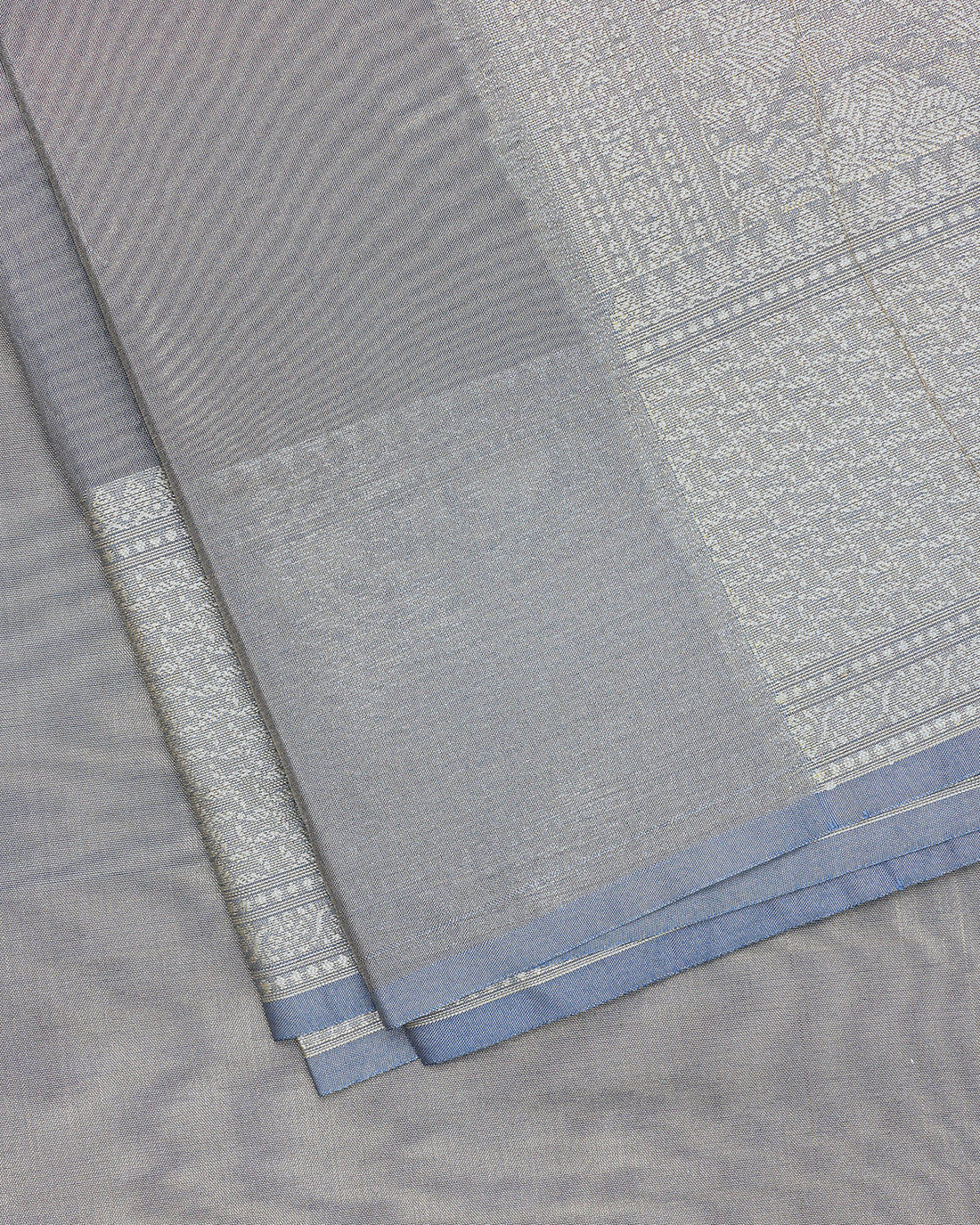 Ethnic Printed Tissue Saree - Grey