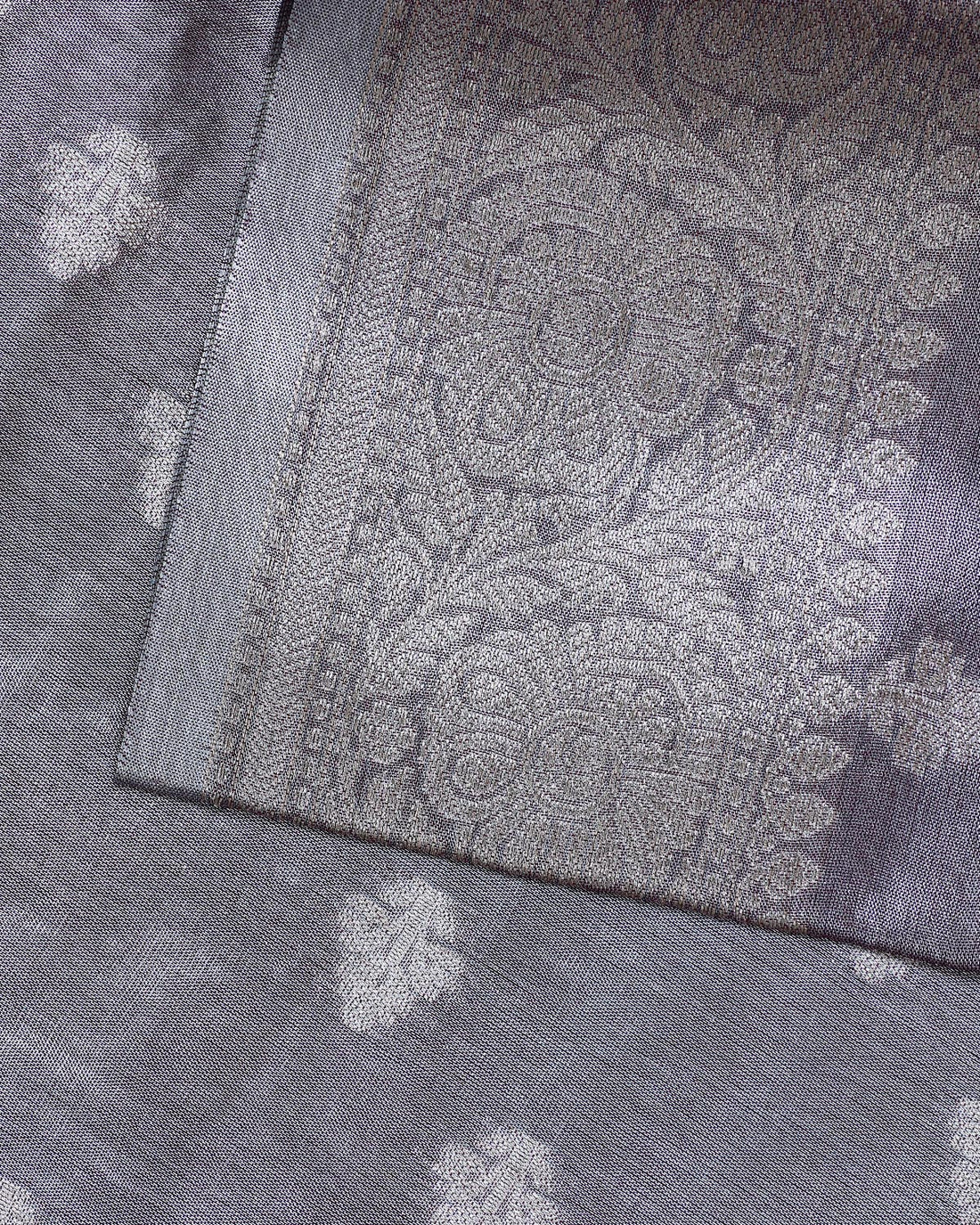 Ethnic Printed Tissue Saree - Purple