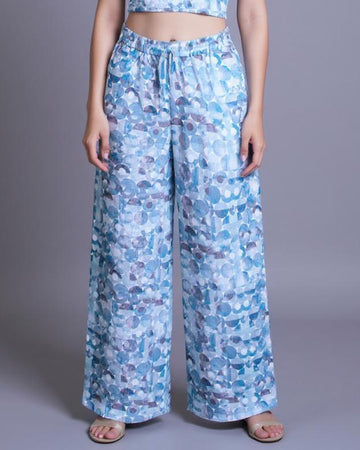 Paisley Motif Wide-Leg Palazzo Pant -Multi