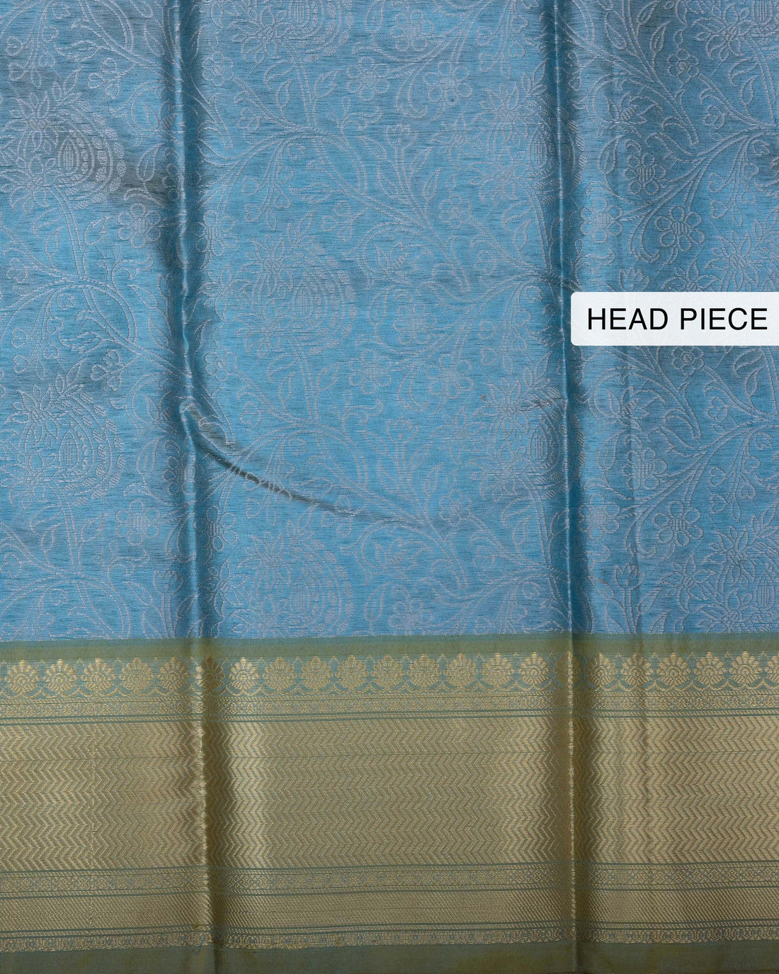 Ethnic Printed Tissue Saree - Blue