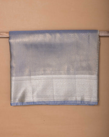Ethnic Solid Design Tissue Saree - Grey