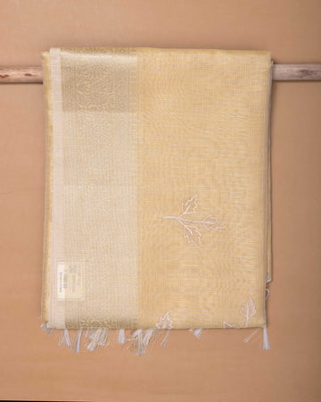 Ethnic Printed Design Tissue Saree - Sandal